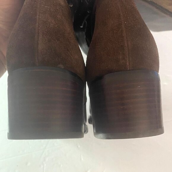 Ecco Womens Leather & Suede Knee-High Boots Buckle Accent Side Zipper Size 39 - Picture 8 of 11